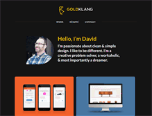 Tablet Screenshot of goldklangdesign.com